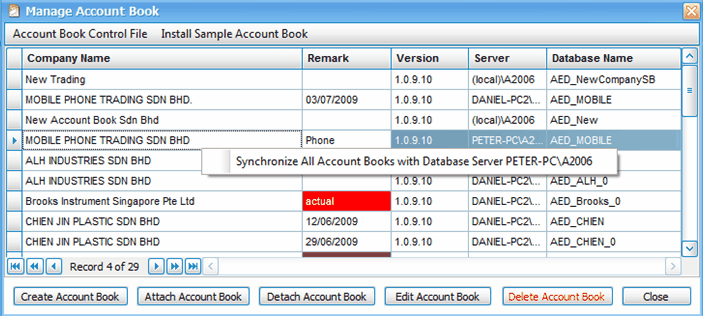 Synchronize account book01