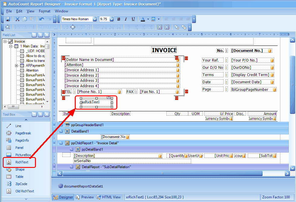 Autocount Formating AutoCount Accounting Help File 2009