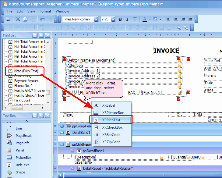 Autocount Formating AutoCount Accounting Help File 2009